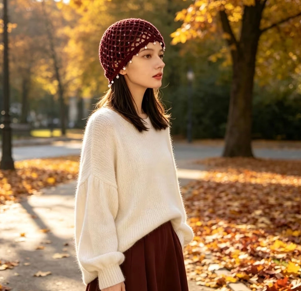 Bonnet Tricoté  Perle Chic